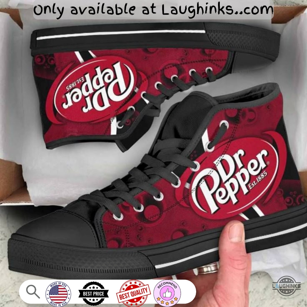 Dr Pepper Custom High Top Canvas Shoes 2 Dr Pepper Custom High Top Canvas Shoes
