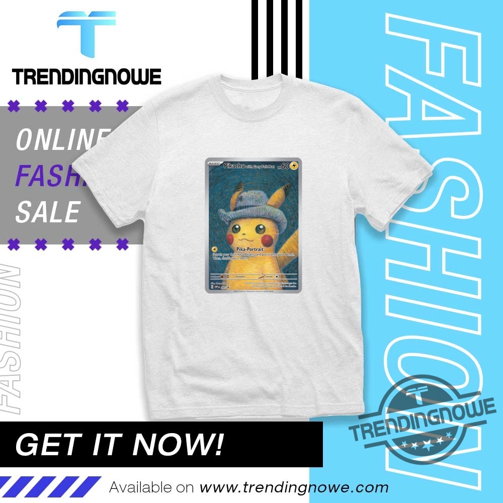 Pikachu With Grey Felt Hat Shirt trendingnowe 1