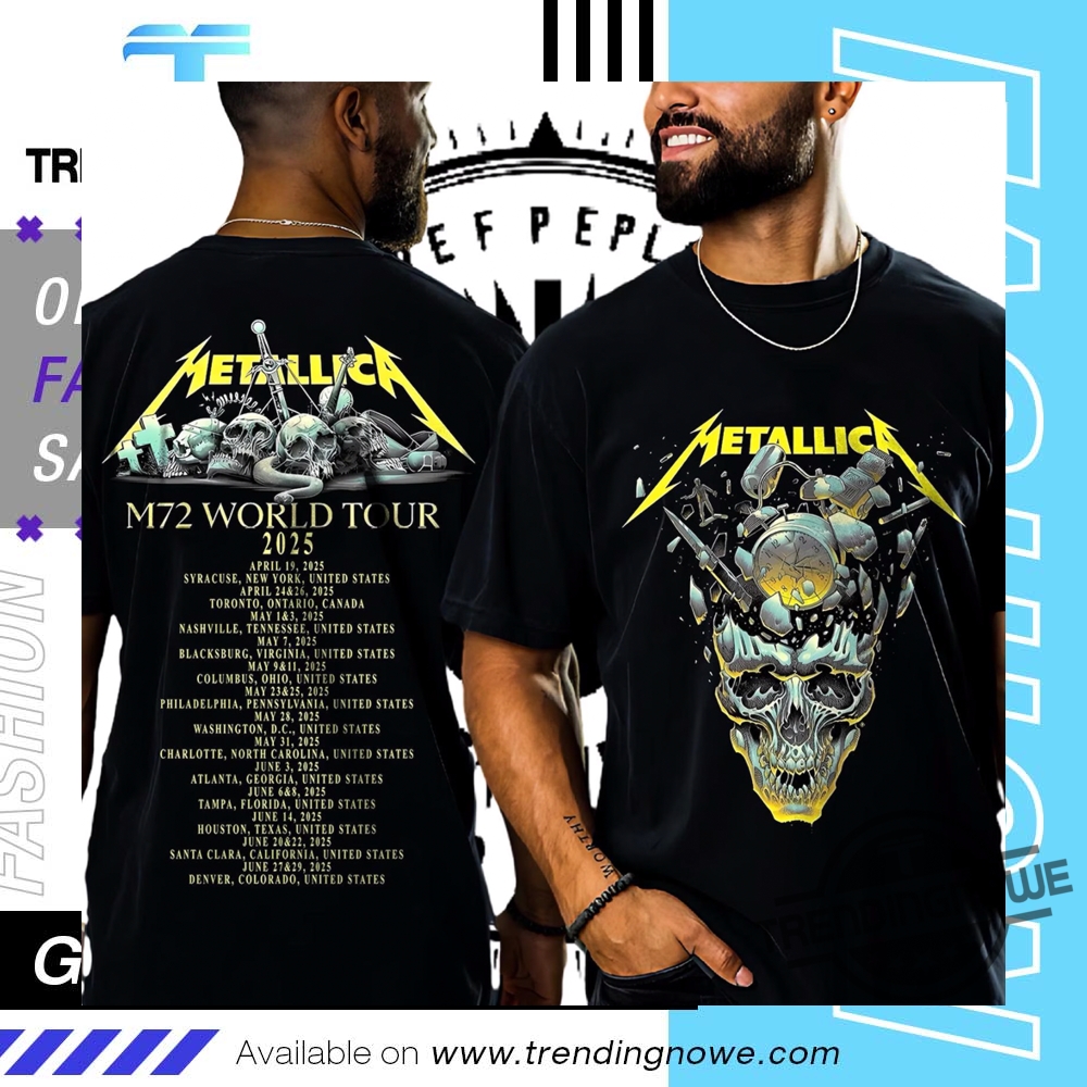 Metallica M72 World Tour 2025 Tee Shirt