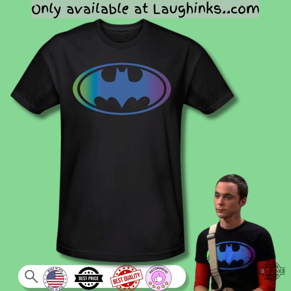 Sheldon Gradient Batman Shirt In Big Bang Theory 5 Sheldon Gradient Batman Shirt in big bang theory