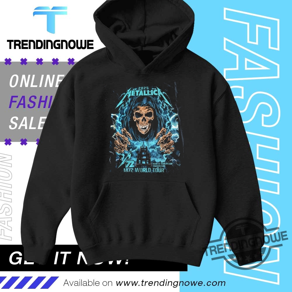Metallicas Skeleton Lightning 2025 M72 World Tour Shirt 9 Metallicas Skeleton Lightning 2025 M72 World Tour Shirt