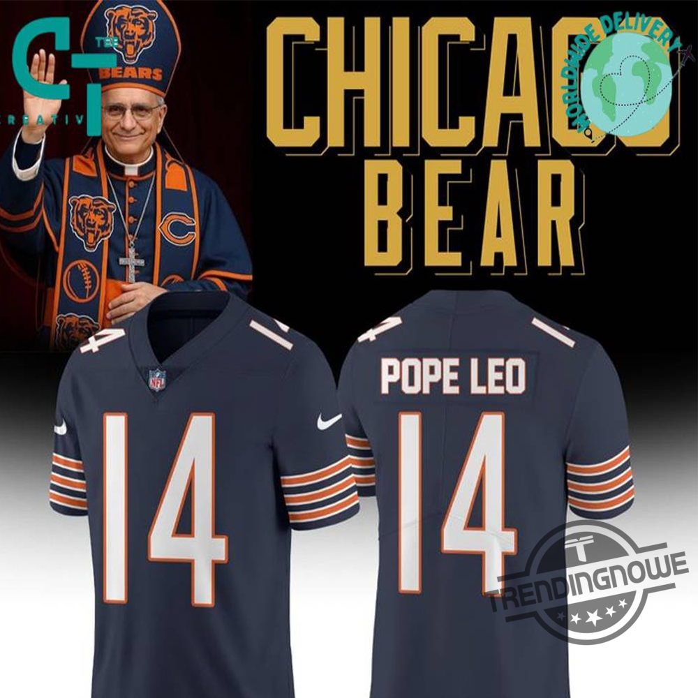 Chicago Bears Pope Leo Xiv Football Jersey trendingnowe 3
