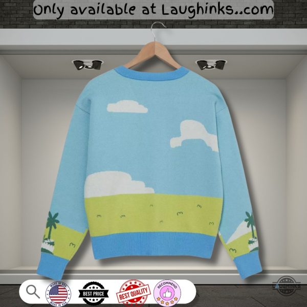 bluey heeler knitted cardigan