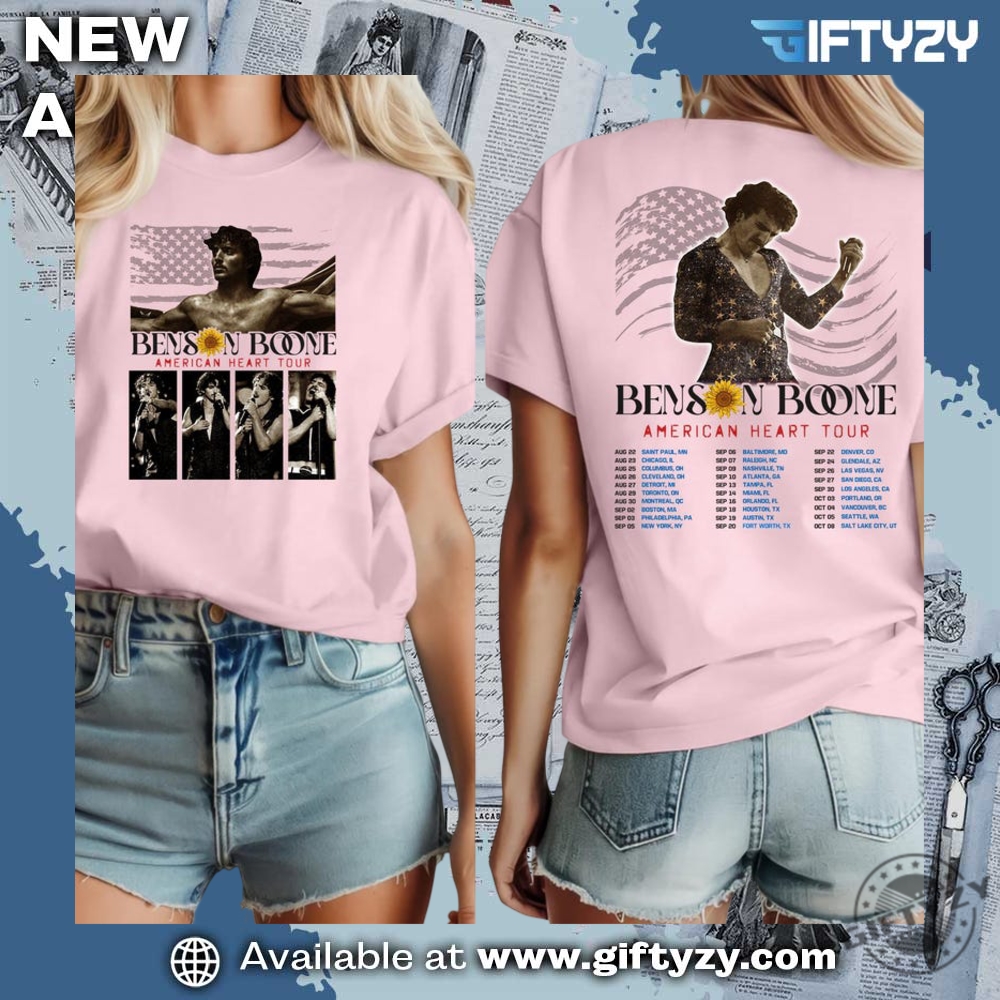Benson Boone Tour Album 2025 Concert Unisex Shirt 3 Benson Boone Tour Album 2025 Concert Unisex Shirt