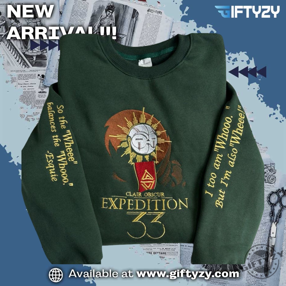 music, game shirt for dad 15 Esquie Clair Obscur Expedition 33 Embroidered Shirt