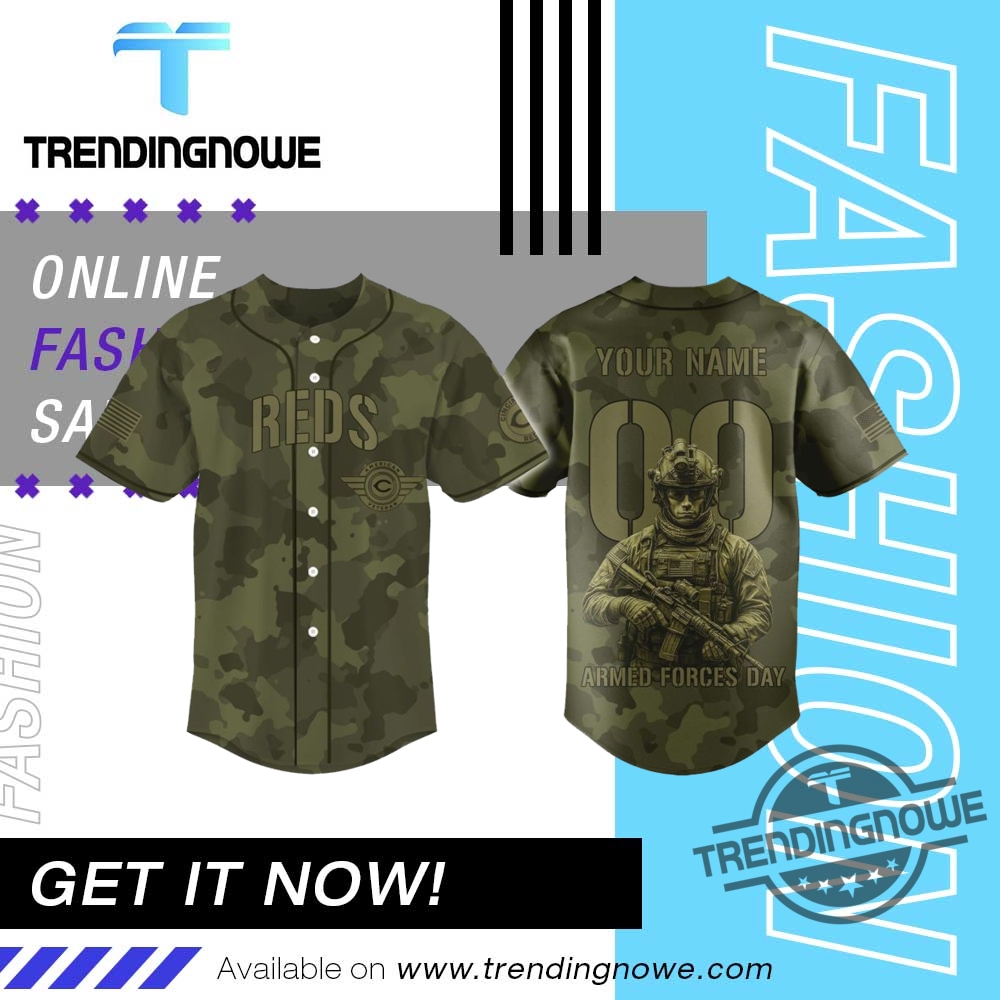 "Top Trendy Shirts and Hats for Fans and Activists" 12 2025 Reds Armed Forces Day Night Jersey