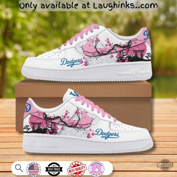 la dodgers cherry blossom japanese custom air force 1 sneaker shoes