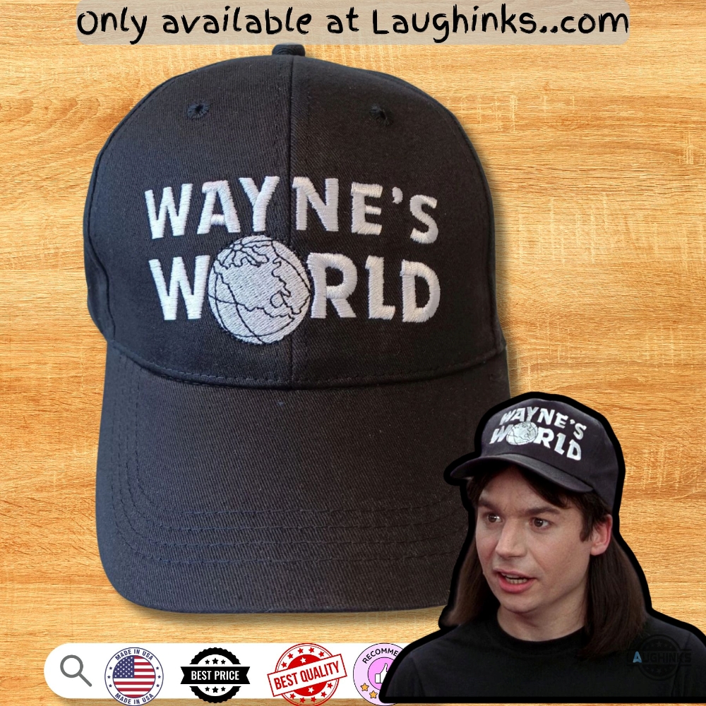 Waynes World Hat Mike Myers Wayne Campbell Embroidered Baseball Cap 5 Waynes World Hat Mike Myers Wayne Campbell Embroidered Baseball Cap
