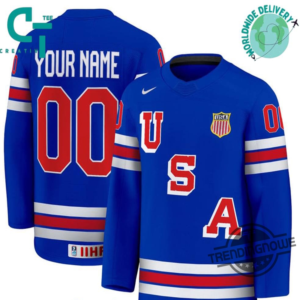 Usa Hockey 2025 Hockey Jersey Blue trendingnowe 1