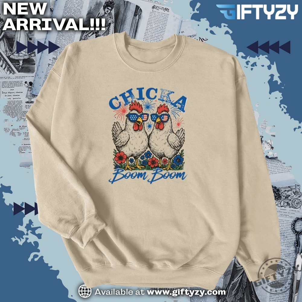 Viral tee of the day! 15 Chicka Boom Boom 4Th Of July Farm Vibes Red White And Blue Shirt