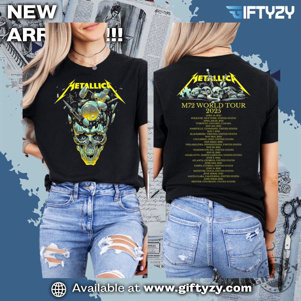 Viral tee of the day! 17 Metallica M72 World Tour 2025 Shirt