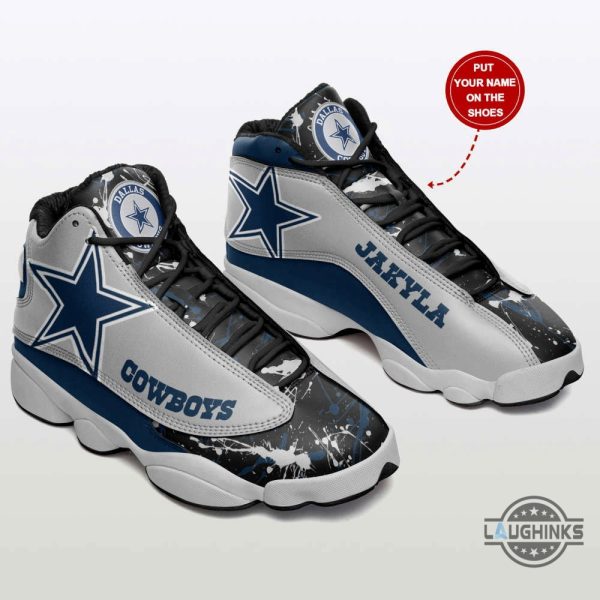 dallas cowboys custom name air jordan 13 sneaker shoes