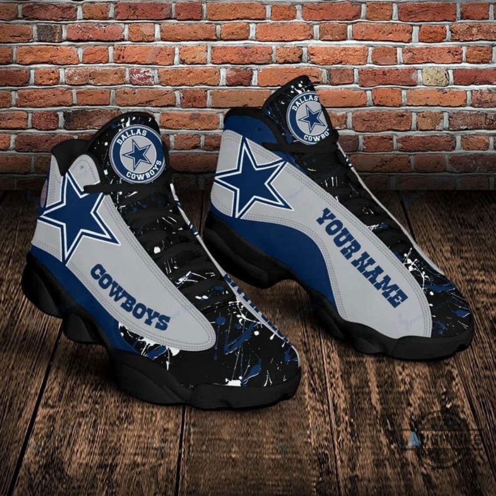 Dallas Cowboys Custom Name Air Jordan 13 Sneaker Shoes (input your name in customer note box) 7 Dallas Cowboys Custom Name Air Jordan 13 Sneaker Shoes