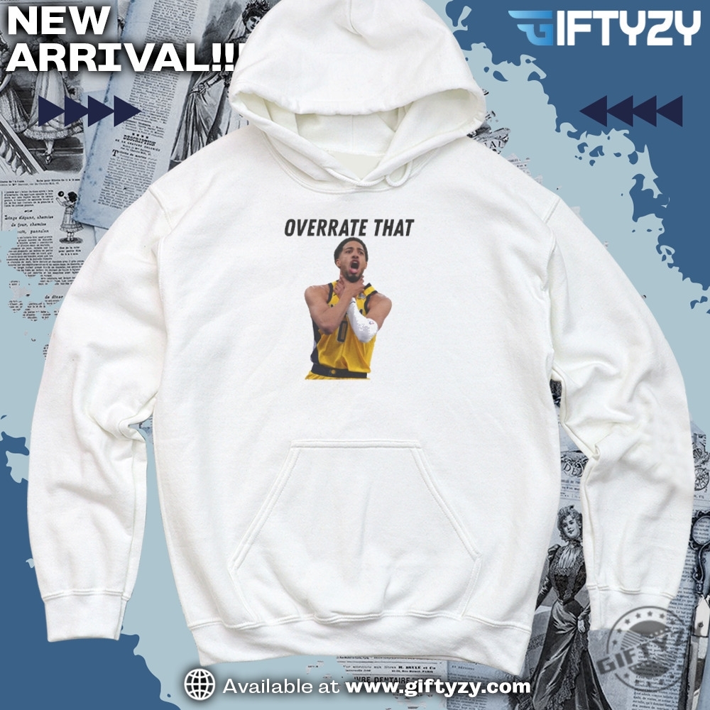 Overrate That Pacers Haliburton Choke Gesture Shirt giftyzy 1