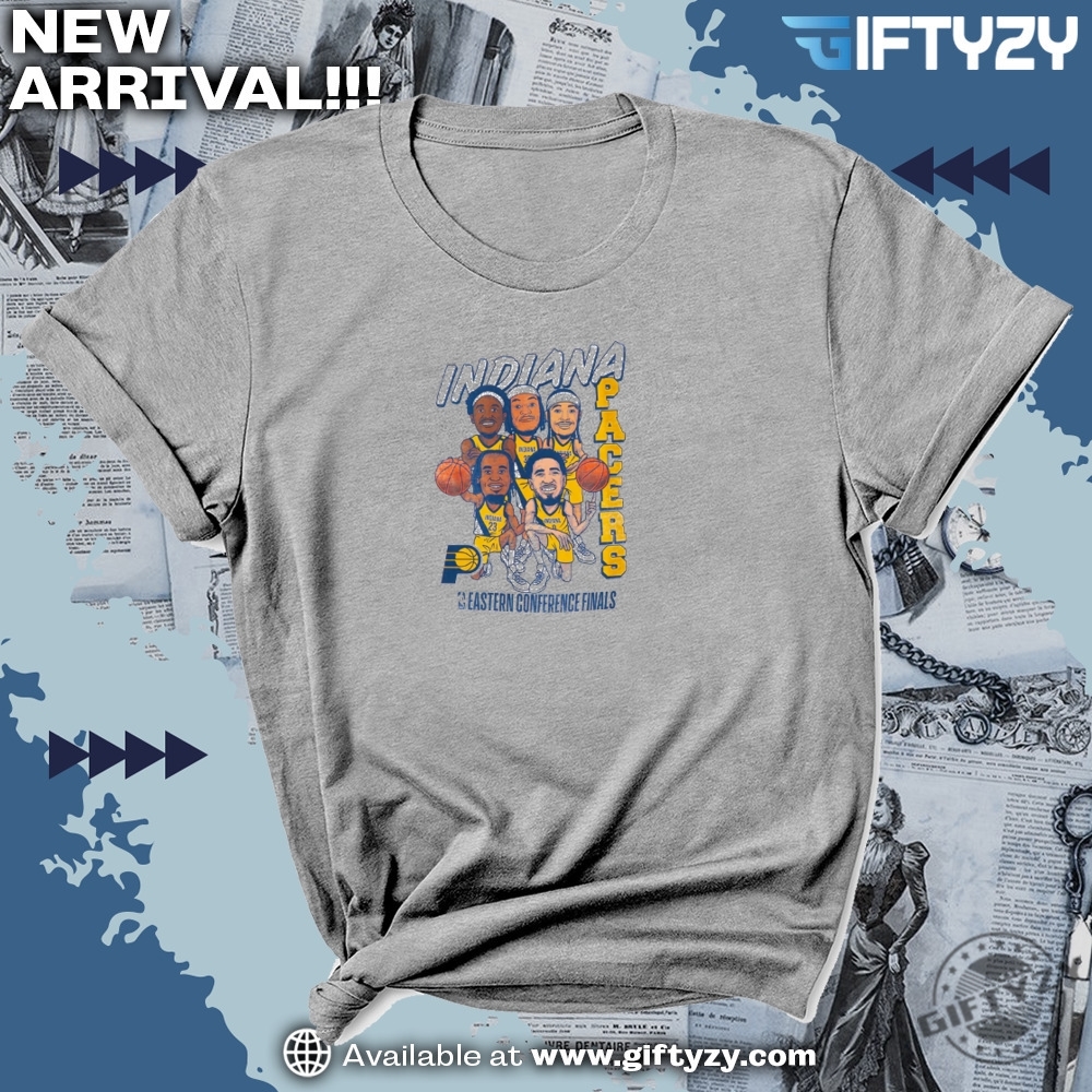 Indiana Pacers 2025 Eastern Conference Finals Starting 5 Shirt 3 Indiana Pacers 2025 Eastern Conference Finals Starting 5 Shirt