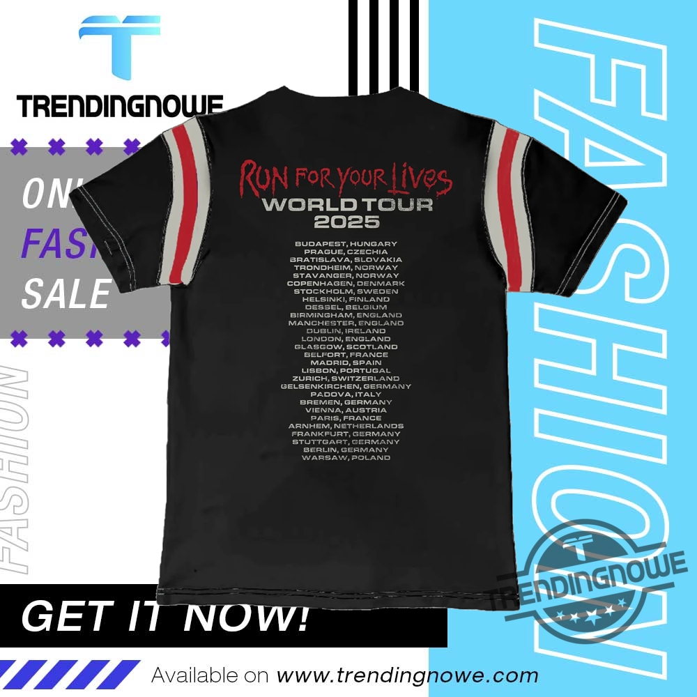Run For Your Lives Vintage 2025 Tour Iron Maiden Shirt 7 Run For Your Lives Vintage 2025 Tour Iron Maiden Shirt