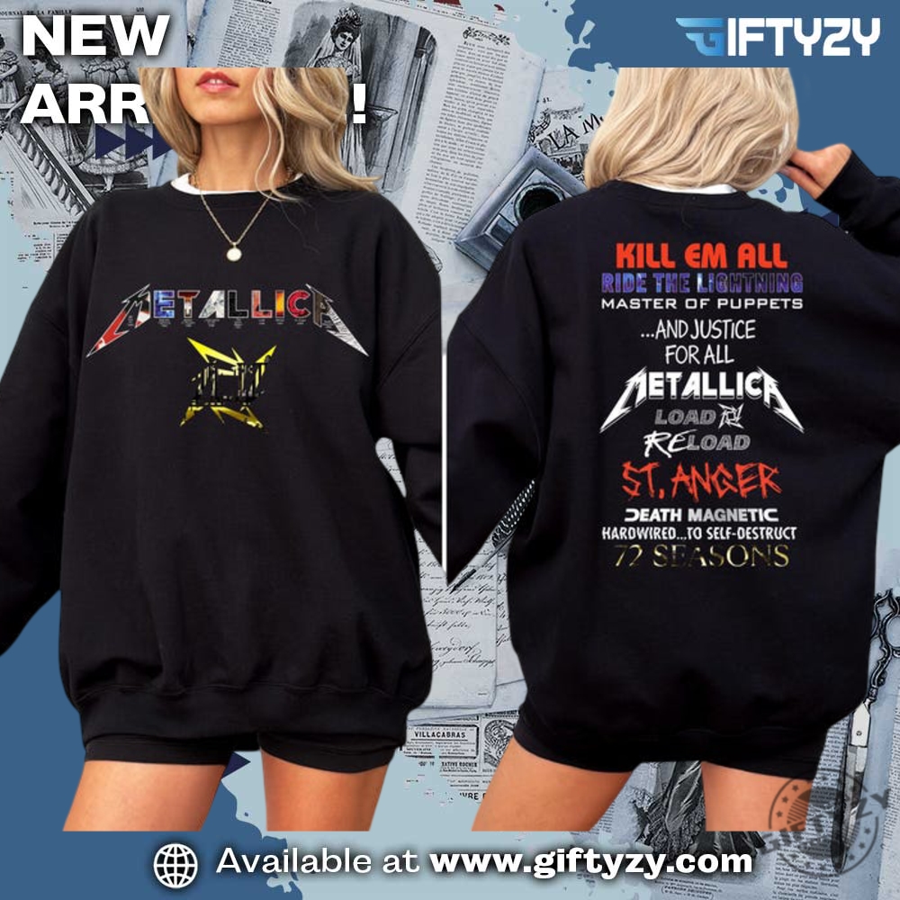 Metallica Album Rock Band Unisex Shirt
