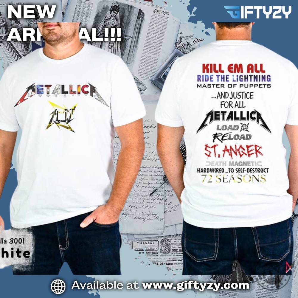 Metallica Album Rock Band Unisex Shirt 3 Metallica Album Rock Band Unisex Shirt