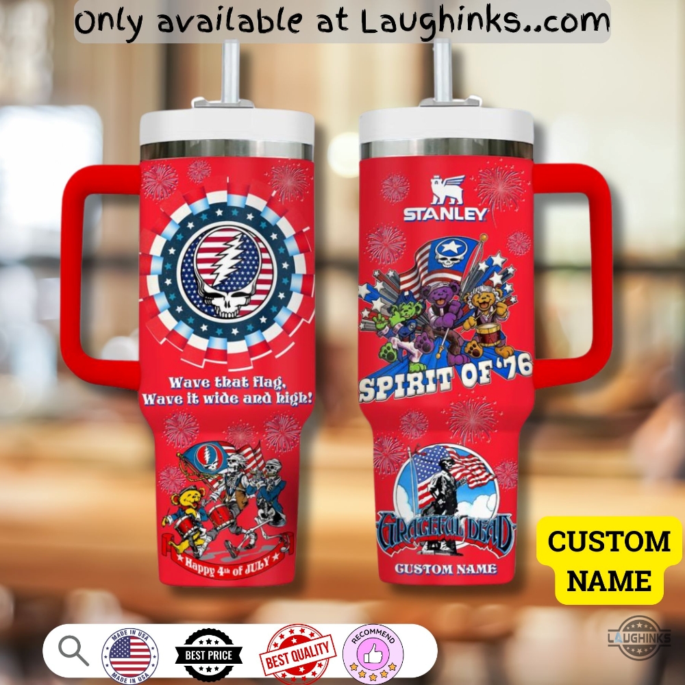 Personalized Grateful Dead Spirit Of 76 40 Oz Stanley Tumbler Dupe 5 Personalized Grateful Dead Spirit Of 76 40 Oz Stanley Tumbler Dupe