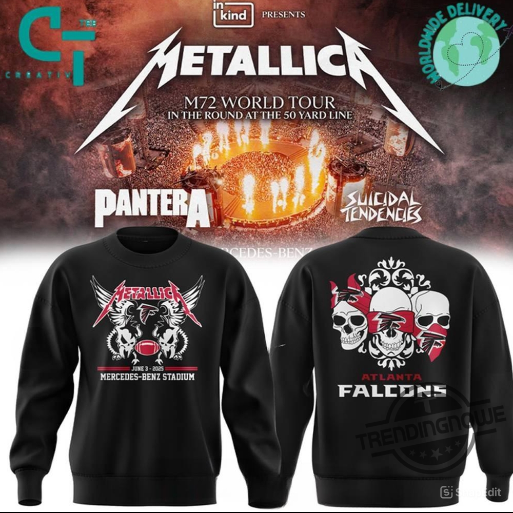 Atlanta Falcons Metallica M72 World Tour Special Sweatshirt trendingnowe 1