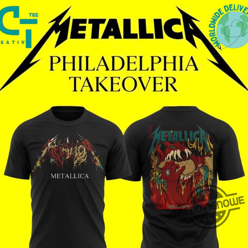Philadelphia Eagles Metallica M72 World Tour Takeover Shirt trendingnowe 3