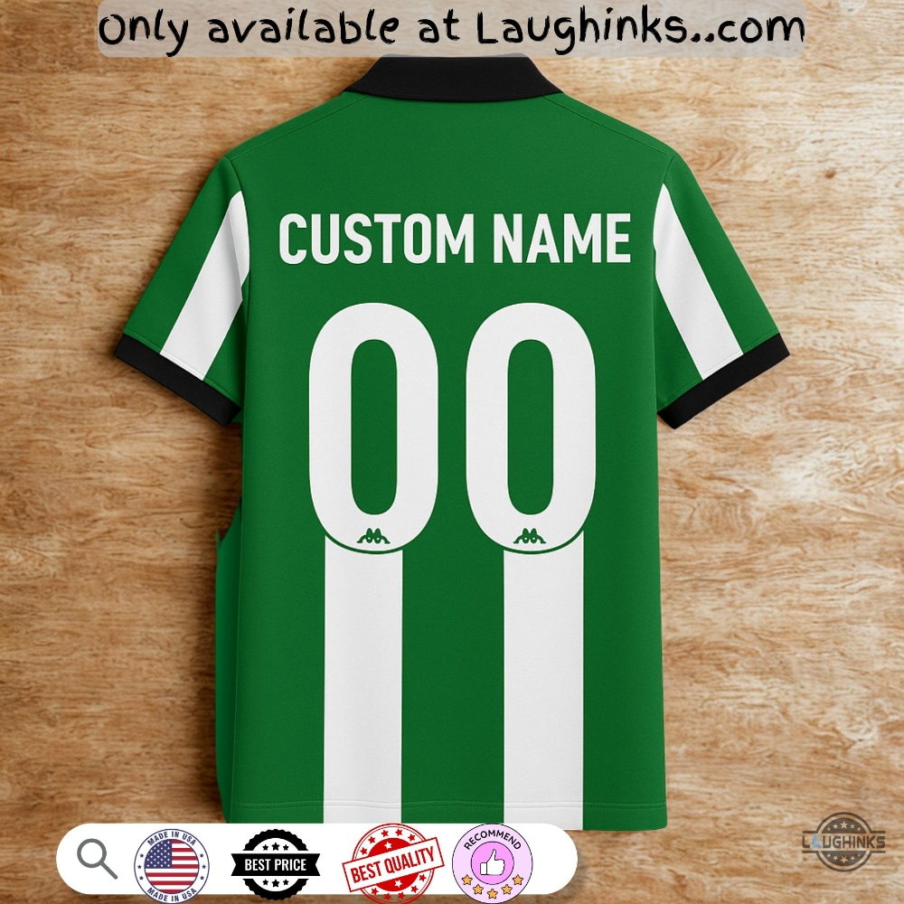 Real Betis 1998 Home Polo Shirt Full Printed Inspired By Kappa 7 Real Betis 1998 Home Jersey Shirt full printed inspired by Kappa