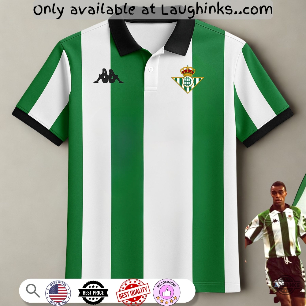 Real Betis 1998 Home Polo Shirt Full Printed Inspired By Kappa 8 Real Betis 1998 Home Jersey Shirt full printed inspired by Kappa