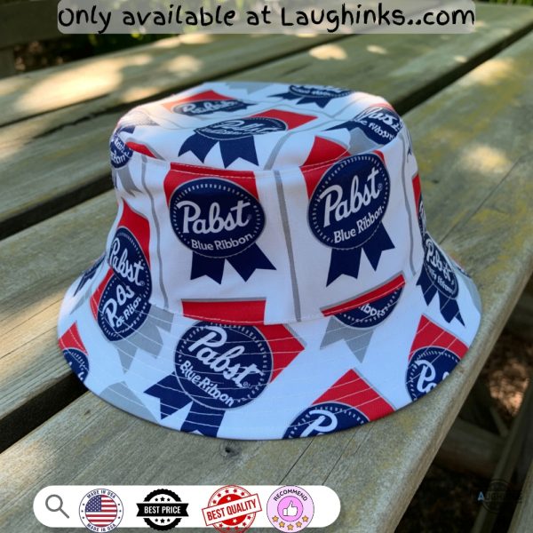 4th of july pabst blue ribbon bucket hat pbr beer cap