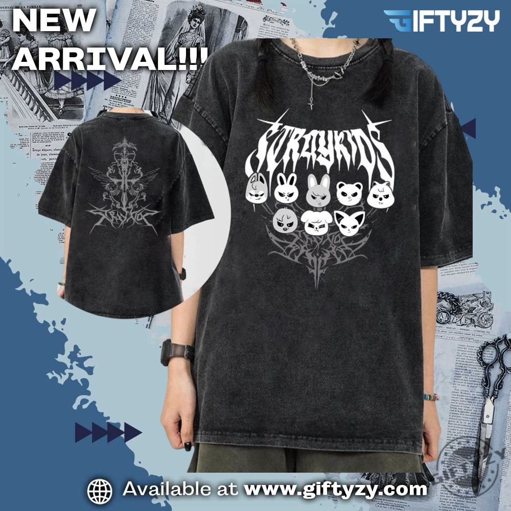 Perfect present for a music lover 13 Stray Kids Domiate Mineral Washed Shirt