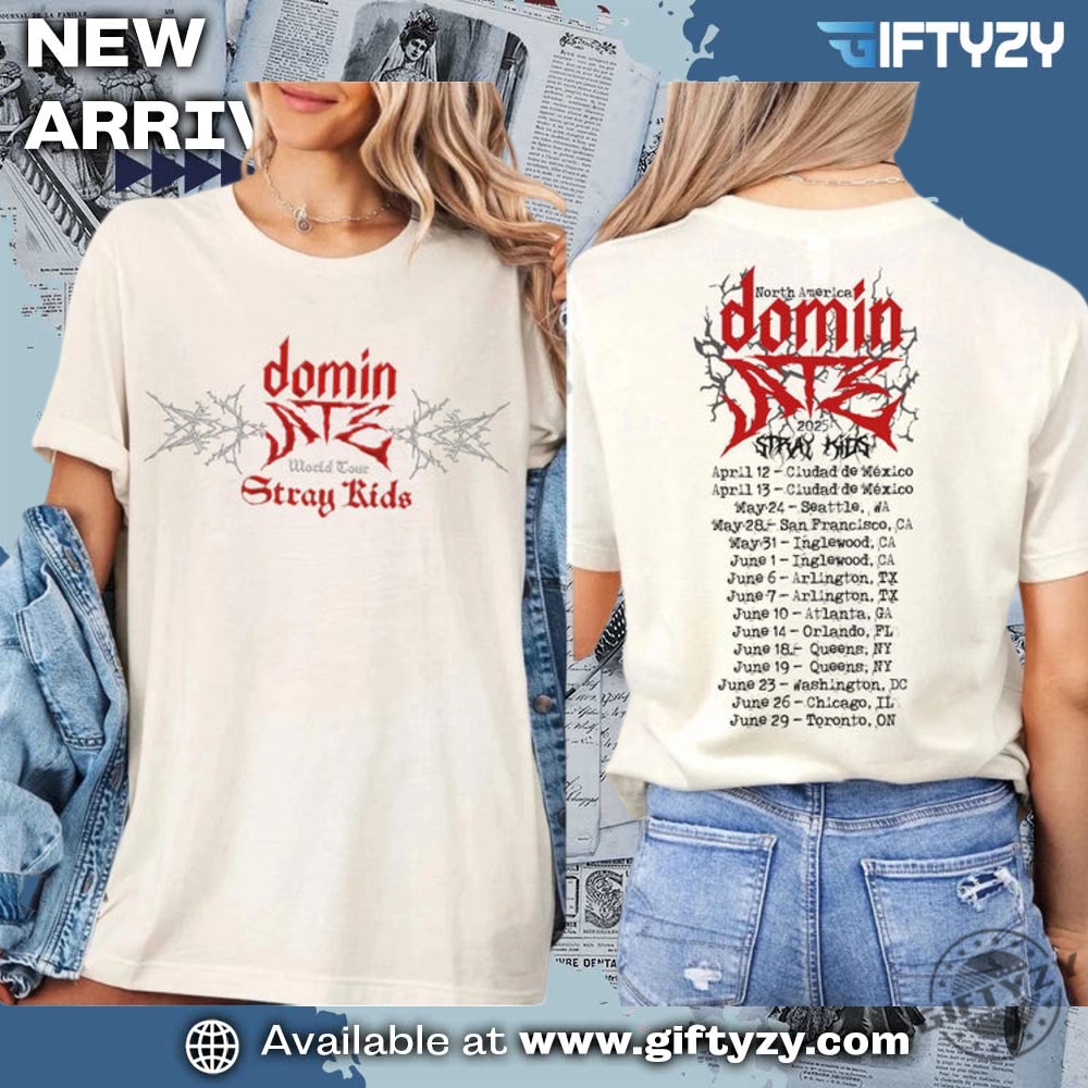 Stray Kids Dominate Skzoo World Tour Us 2025 Mixtape Dominate Shirt 4 Stray Kids dominATE SKZOO World Tour US 2025 Mixtape Dominate Shirt