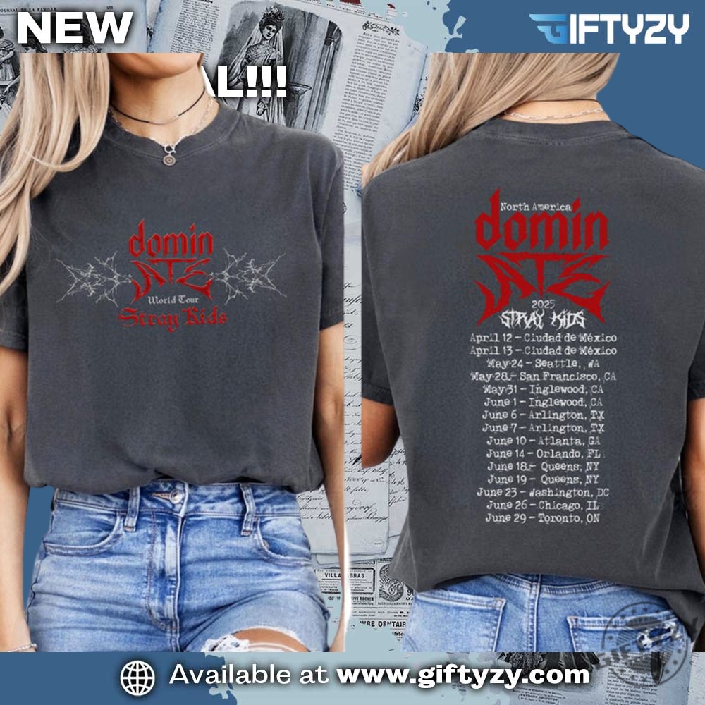 Stray Kids Dominate Skzoo World Tour Us 2025 Mixtape Dominate Shirt 5 Stray Kids dominATE SKZOO World Tour US 2025 Mixtape Dominate Shirt