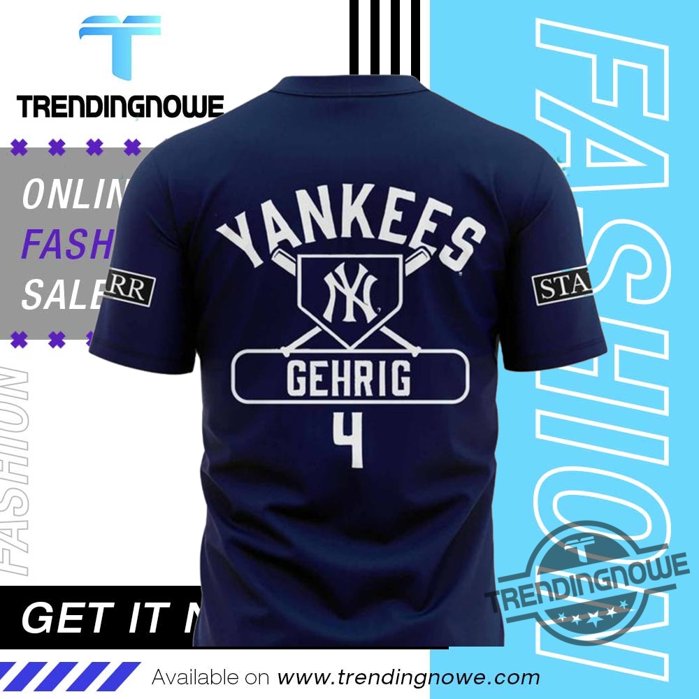 New York Yankees 2025 Lou Gehrig Day Shirt trendingnowe 1