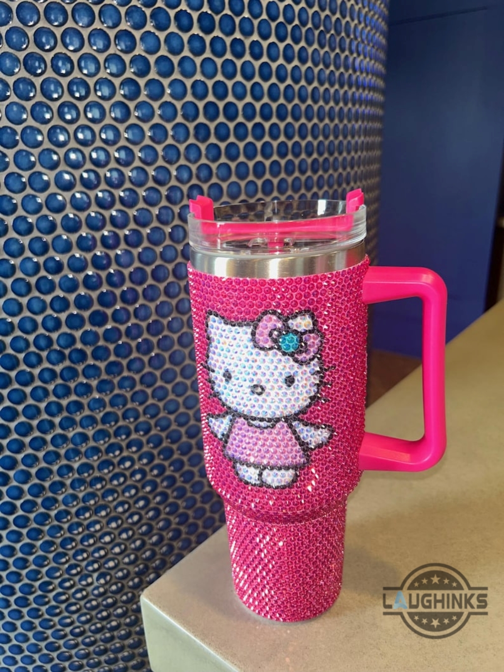Pretty Hello Kitty 40Oz Rhinestone Stainless Steel Stanley Tumbler Dupe (choose a design in customer note box, e.g: design 2) 23 PRETTY Hello KITTY 40oz Rhinestone stainless steel stanley tumbler dupe