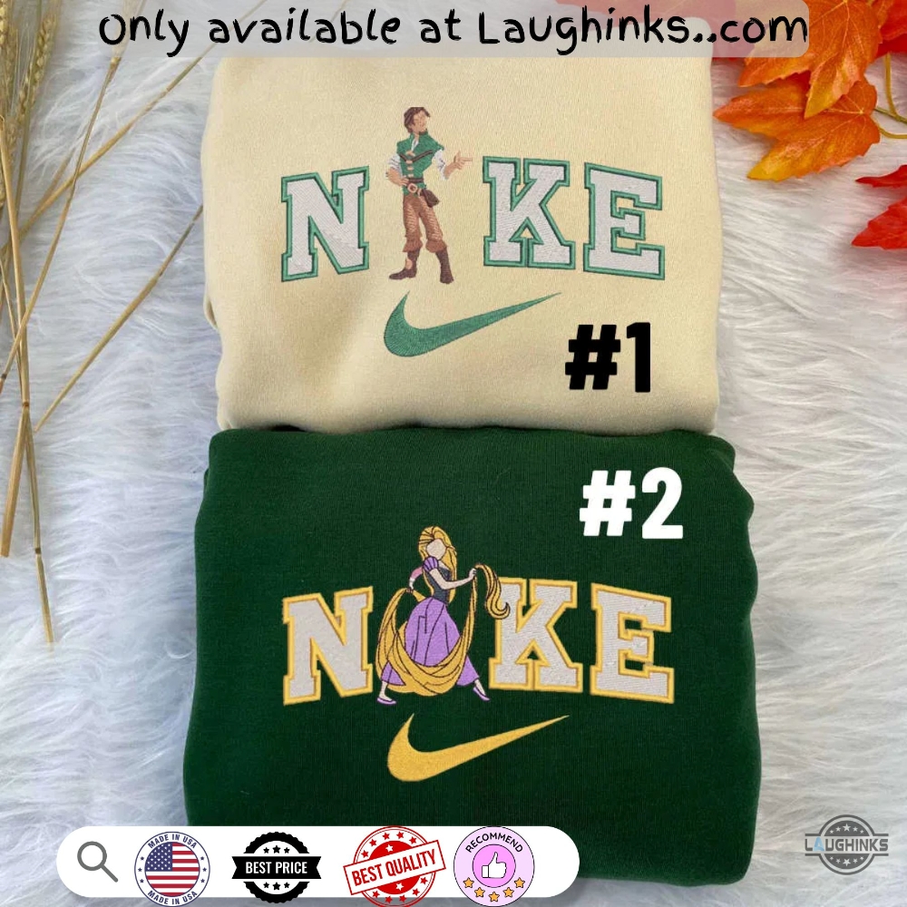 Flynn And Rapunzel Nike Embroidered Sweatshirt T Shirt Hoodie 2 Flynn and Rapunzel Nike Embroidered Sweatshirt t shirt hoodie