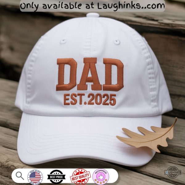 custom text embrodiered baseball hat with est year personalized cap for fathers day gift laughinks 1