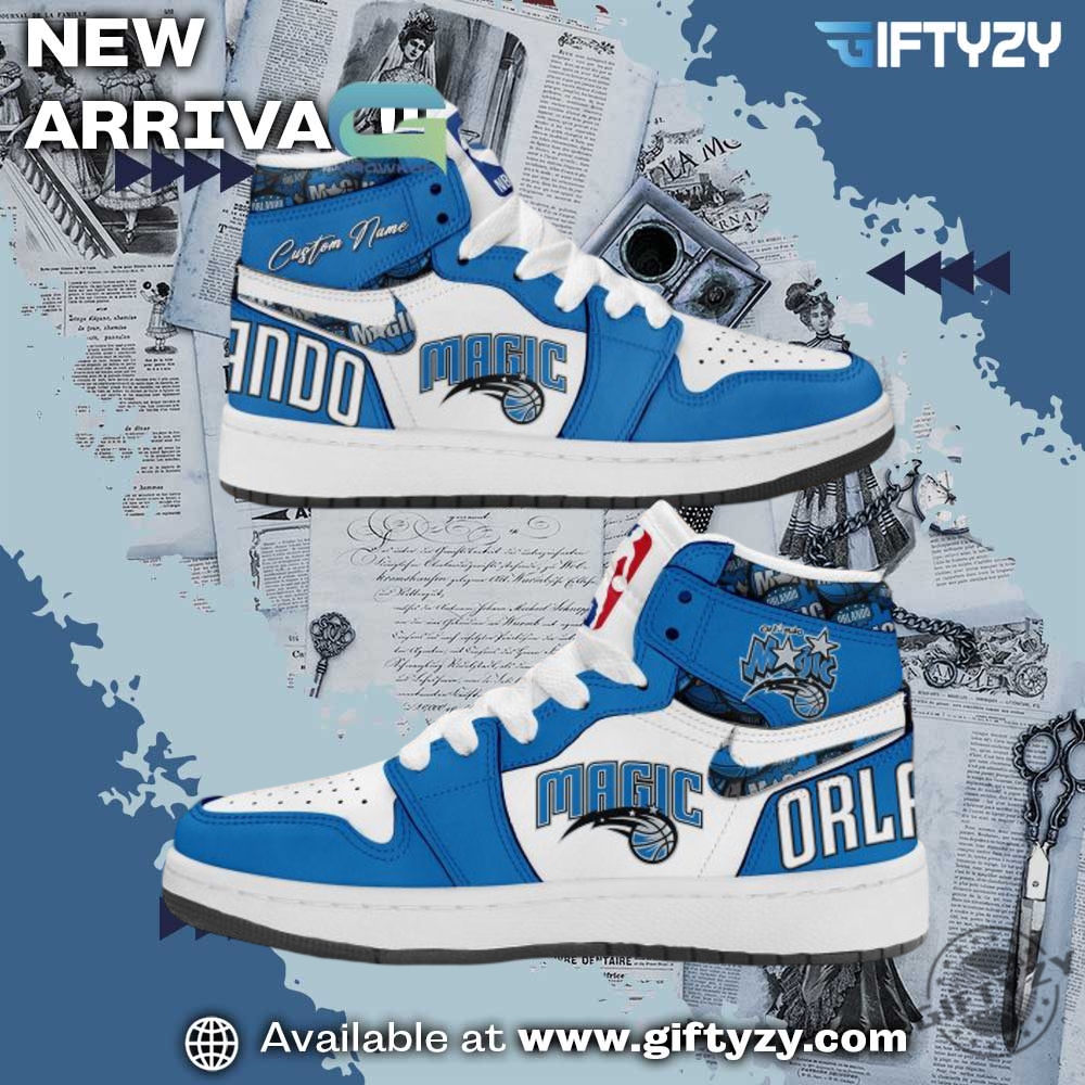 Perfect gift for Dad 17 Nba Orlando Magic Retro Design Personalized 2024 Air Jordan 1 Shoes