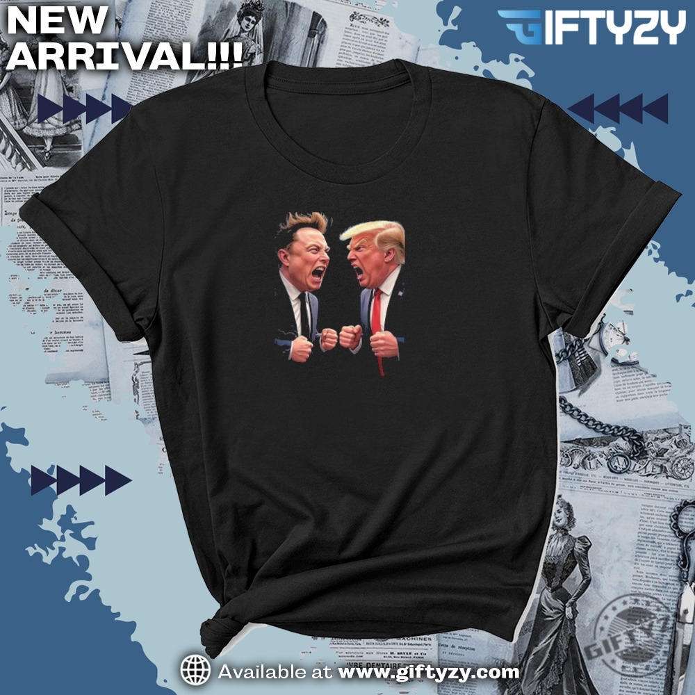Trump Vs Elon Political Rivalry Comedy Shirt 7 Trump Vs Elon Political Rivalry Comedy Shirt