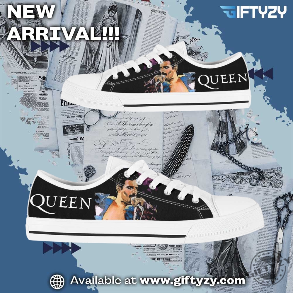 Freddie Mercury Queen Music Band Custom Converse Sneakers Low Top Shoes