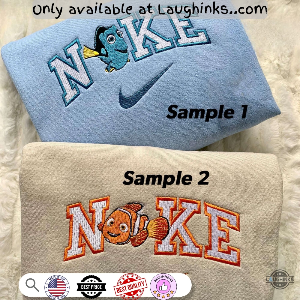 Finding Nemo Friends Embroidered Matching Shirt Nike 5 Finding Nemo Friends Embroidered Matching Shirt Nike