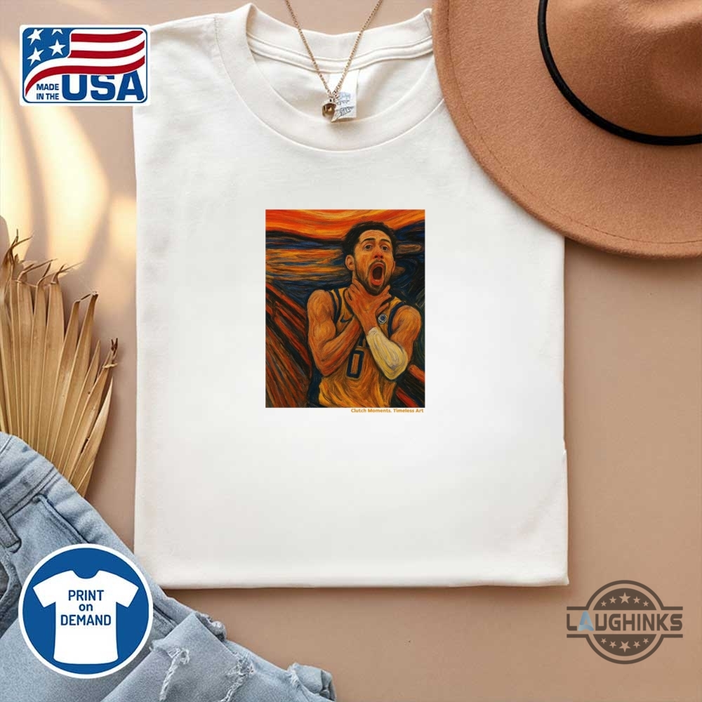 Tyrese Haliburton Game Winner Shirt Reggie Miller Tribute X The Scream Art Indiana Pacers Victory Tee 14 Tyrese Haliburton Game Winner Shirt Reggie Miller Tribute x The Scream Art Indiana Pacers Victory Tee