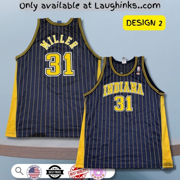 reggie miller champion jersey shirt indiana pacers nba finals haliburton full printed replica laughinks 2