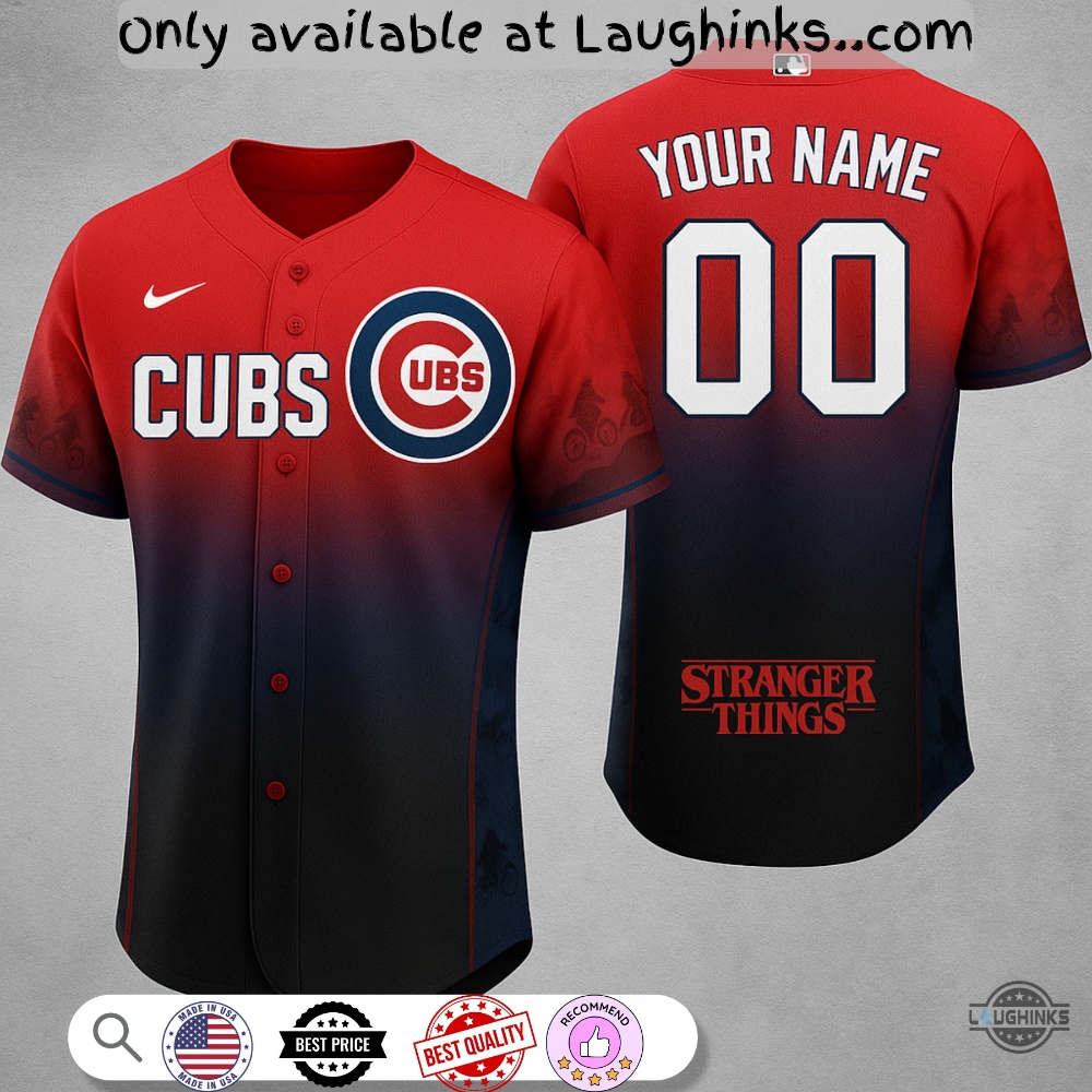 Personalized Chicago Cubs X Stranger Things Baseball Jersey Shirt 4 Personalized Chicago Cubs x Stranger Things Baseball Jersey Shirt