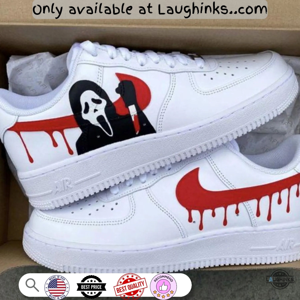 Ghostface Scream Nike Air Force 1 Custom Shoes 8 GhostFace Scream Nike Air Force 1 Custom Shoes