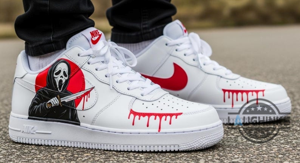 Ghostface Scream Nike Air Force 1 Custom Shoes 9 GhostFace Scream Nike Air Force 1 Custom Shoes