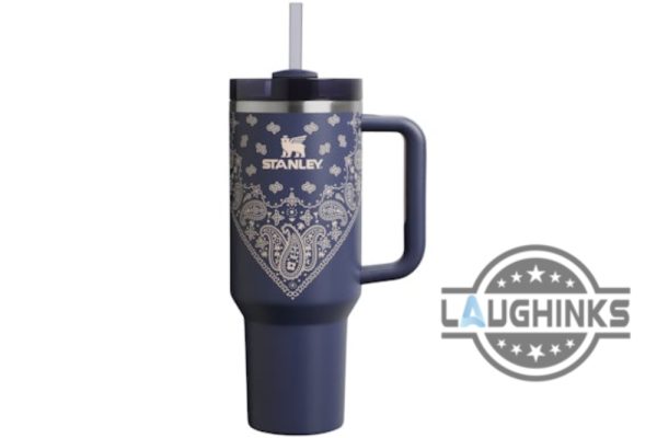 mesa rose 40 oz blue corn paisley bandana stanley tumbler dupe choose color