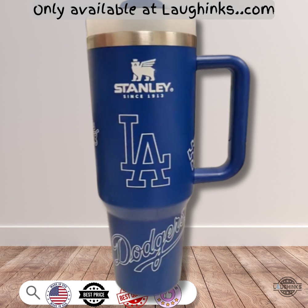Stanley La Dodgers 40Oz Tumbler Dupe Denim Blue With Opaque Lid 12 Stanley LA Dodgers 40oz Tumbler Dupe Denim Blue with Opaque Lid