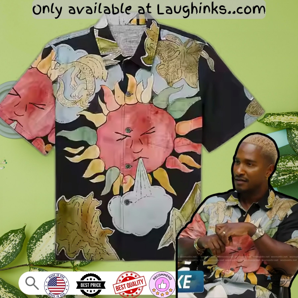 Scott Black Floral Print Hawaiian Shirt On Access Hollywood 7 Scott black floral print Hawaiian shirt on Access Hollywood