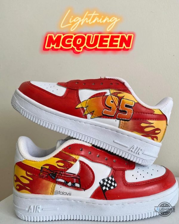 lightning mcqueen custom air force 1 sneakers