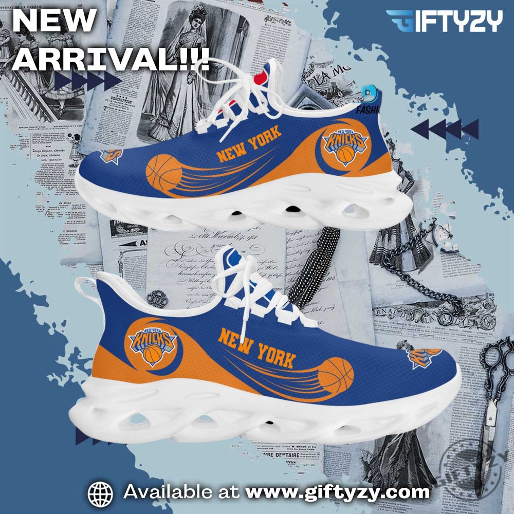 NBA hottest shoes for fan 5 New York Knicks Nba 3D Graphic Max Soul Vintage Unisex Shoes