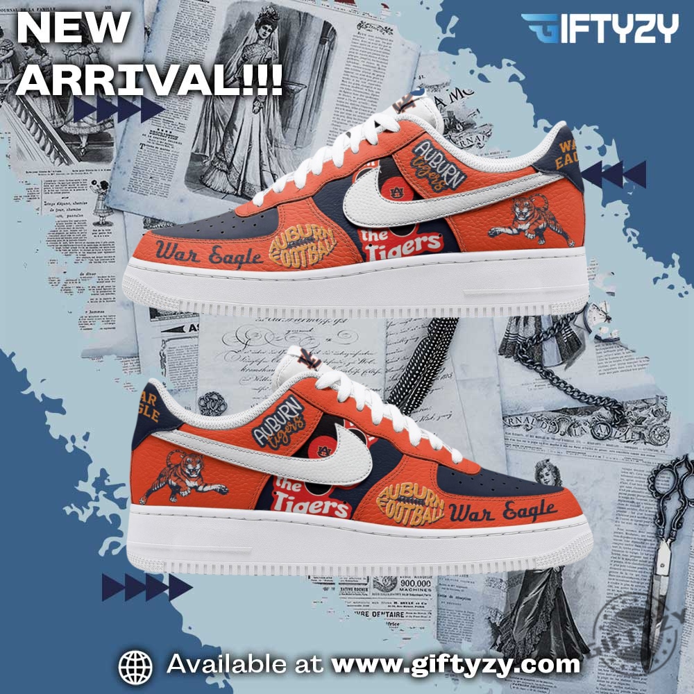 NBA hottest shoes for fan 17 Auburn Tigers War Eagle The Tigers Air Force 1 Shoes